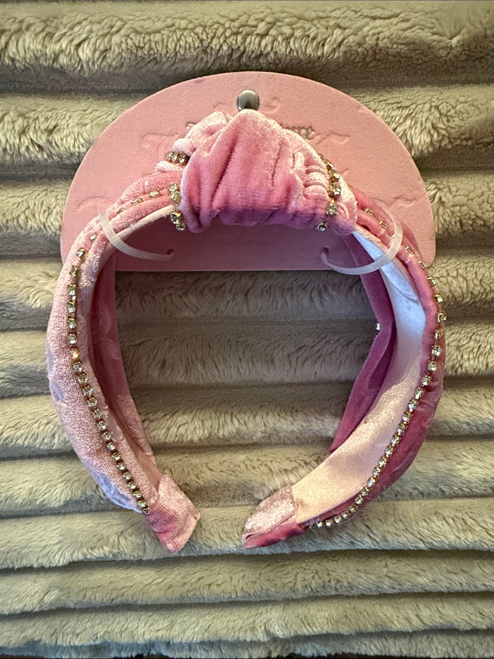 Juicy Couture Pink Velvet headband NWT
